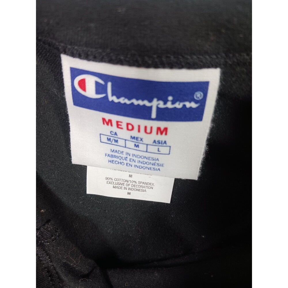 CHAMPION WOMEN'S SIZE MEDIUM BLACK ONE SHOULDER LOGO CROP TOP - Picture 7 of 13